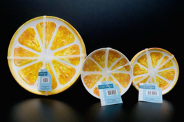Melamine 12 Piece Orange Slice - Salad Appetizer Roll Plates Dessert Bow... - $501.90 MXN