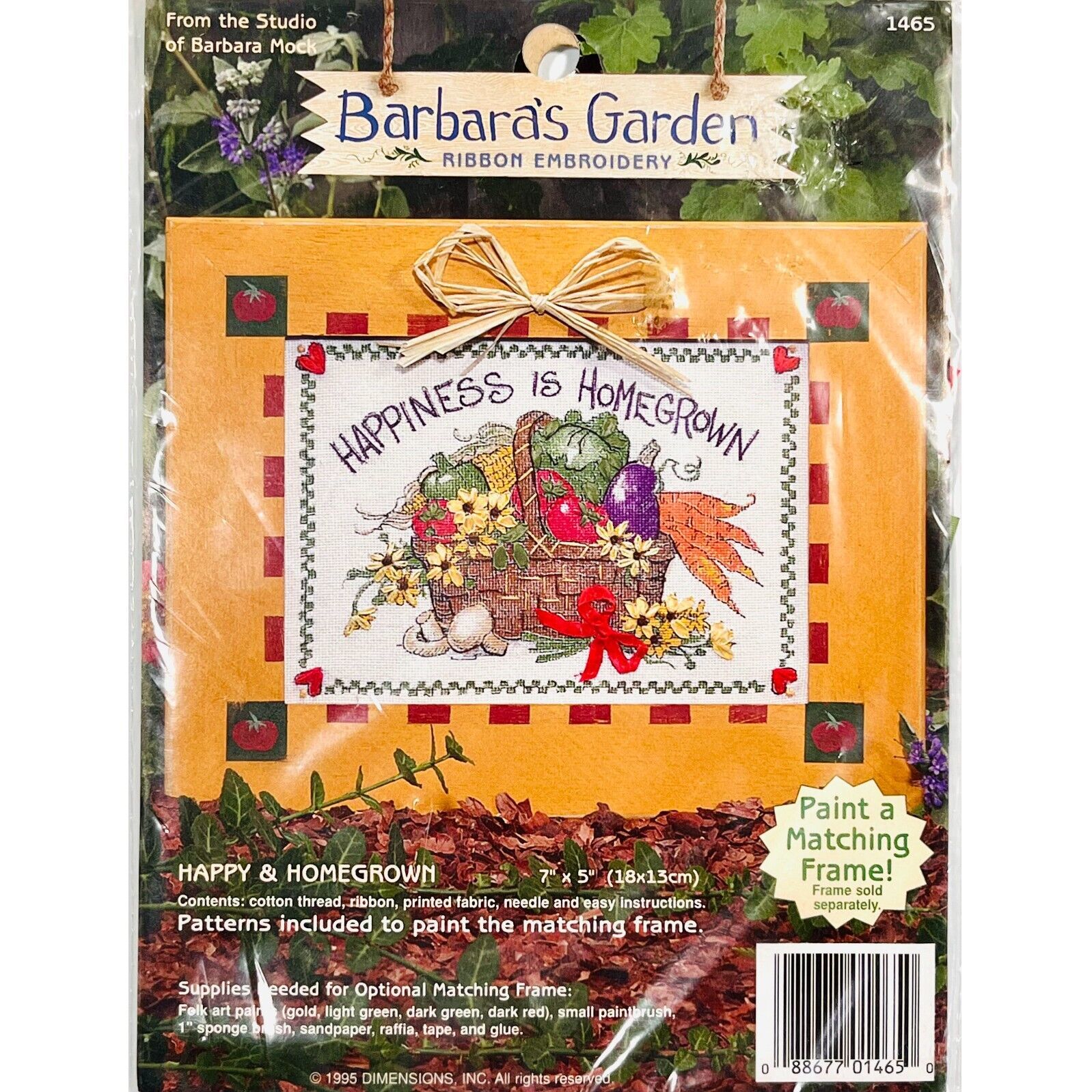 Happy and Homegrown Ribbon Embroidery Kit 1465 Barbaras Garden by Dimensions - $6.99