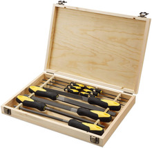 11 Piece File Set with Wood Carry Case, T12 Drop Forged Alloy Steel - £15.19 GBP