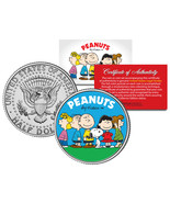 Peanuts Charlie Brown "Original Gang" JFK Half Dollar U.S. Coin *Licensed* - £6.73 GBP