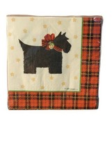 Festive Scottie Dog Christmas Beverage 3-Ply 20 Beverage Napkins By C.R.... - £6.92 GBP