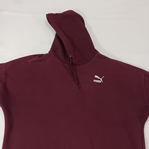 PUMA Men's Red Cotton Blend Drawstring Pullover Hoodie Sweatshirt Size Small image 9