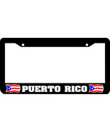 Black Frame PUERTO RICO RICAN FLAG License Plate Frame - £4.78 GBP