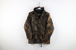 Vintage Cabelas Boys Medium Chamois Cloth Mossy Oak Camfoulage Hooded Ja... - $59.35