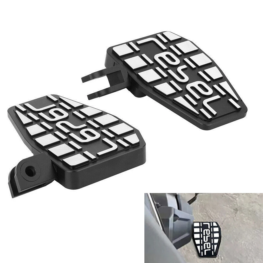 Motorcycle Aluminum Front Driver Footrests Foot Pegs Wide Pedals For Honda Rebel - £34.22 GBP