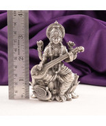 BIS HALLMARKED 925 Silver Antique Saraswathi Idol - pure silver gift items  - $1,672.60 MXN+