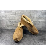 L.L Bean Slippers Boot Women 10 Wicked Good shoes Brown Suede Shearling ... - $51.36 CAD