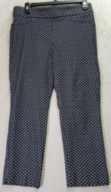 Anne Klein Capri Pants Womens 6 Black Polka Dot Pockets Straight Leg Flat Front - £17.55 GBP