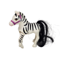 Vintage 1993 Littlest Pet Shop Zoo Baby Zebra White + Black Kenner Leg Kicks Toy - £11.19 GBP