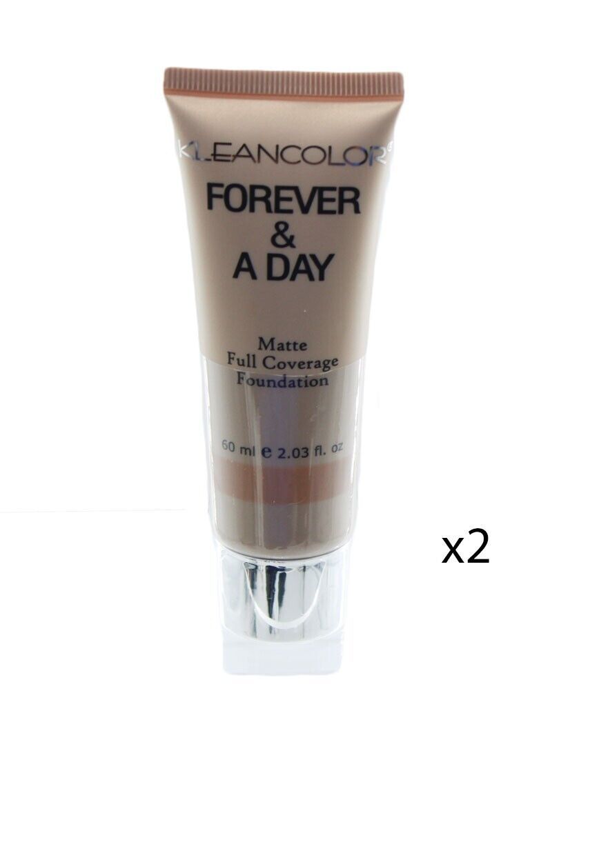Foundation 2pcs  KLEANCOLOR Forever & A Day Matte Full Coverage Mahogany