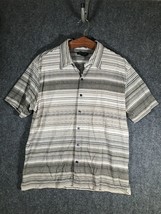 Kenneth Cole XL Mens Polo Shirt Striped Casual Golf Button Up Extra Large Soft - £9.23 GBP