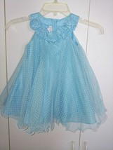Jessica Ann Toddler Blue POLKA-DOT SHEER/LINED Sleeveless DRESS-2T-NWOT-CUTE - £8.99 GBP