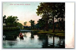 Canoes on the Speed Guelph Ontario Canada UNP DB Postcard T9 - £2.75 GBP