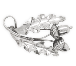 Large La Paglia Sterling Silver Oak Leaf and Acorn Pin #128 Jewelry (#J6... - $256.41