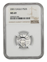 2001 Platinum Eagle $25 NGC MS69 - £418.62 GBP