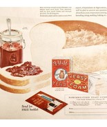 1925 Northwestern Magic Yeast Foam Bread And Jam Advertisement Baking Do... - €21,54 EUR