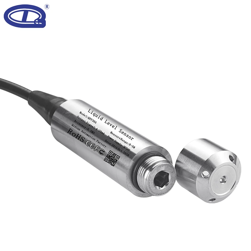 Submersible Water Level Sensor Liquid Transmitter 1m 2m  Range 4-20mA 0-... - $162.48