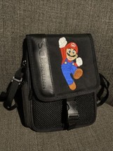 Nintendo DS Carrying Case Travel Bag Super Mario Bros Black Very Nice - $14.85