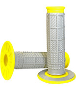 Renthal Tapered Dual Compound Grips Diamond Waffle Soft/Firm Yellow Gray... - £14.38 GBP