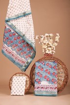 Maheshwari  Silk Hand Block Print Unstitched Suits Dress Material K-30 - $65.44