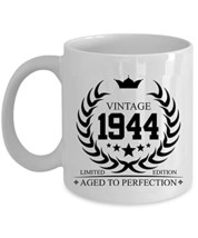 Vintage 1944 Coffee Mug 11oz Ceramic Gift For Women, Men 78 Years Old Li... - $16.78