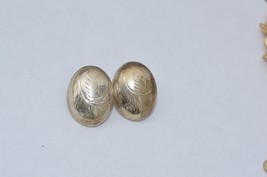 Vintage Sterling Silver .925  Puff clip on Earrings made in Thailand  NICE - £18.64 GBP