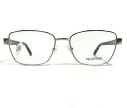 Valentino V2124 045 Eyeglasses Frames Black Silver Square Studded 53-18-135 - $111.99