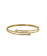 Tiffany&amp;Co. Elsa Peretti Yellow Gold Diamond Hoop Bracelet  - $2,250.00
