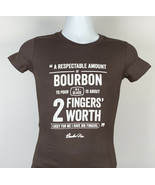 Knob Creek Bourbon 2 Big Fingers Worth T Shirt Womens Junior  Medium Brown - £17.01 GBP