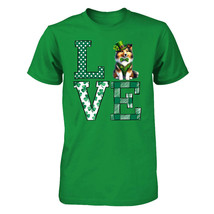 Love Shetland Sheepdog Dog Tshirt Shamrock Clover St Patrick&#39;s Day Dogs ... - $16.88+