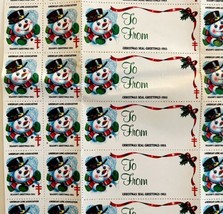 1985 Frosty Snowman Christmas Greeting Stamps American Lung Lot Of 30 VTG  E48 - $24.99