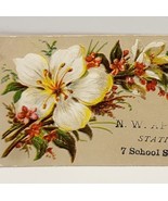 Antique Victorian 1880s NW Appleton Embossed Boston Business Card 2.5 x ... - $29.26 CAD