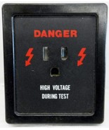 DANGER HIGH VOLTAGE DURING TEST RECEPTACLE - $12.75 CAD