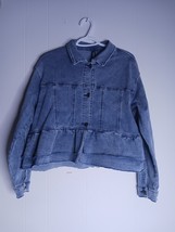 Crazy Train Ruffle Jean Jacket Women&#39;s Size XL - $385.90 MXN