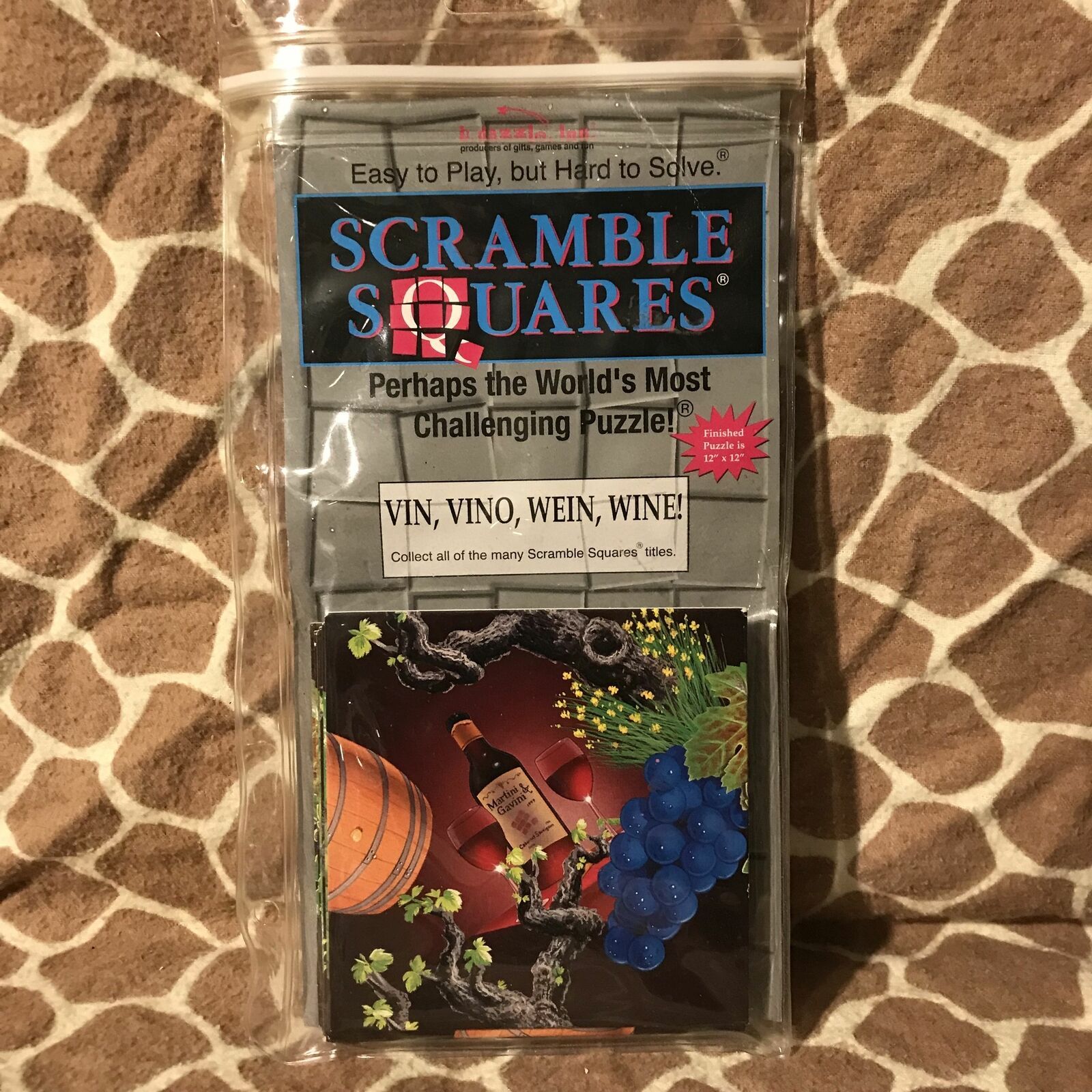 NOS B.Dazzle Scramble Squares Puzzle Wine - 2000 - $12.00