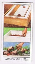 Wills Cigarette Card Garden Hints #8 Making A Miniature Trough Or Sink Garden - $0.98