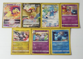 Lot of 7 holo ,v ,vstar, foil, mixed pokemon cards in sleeves Mixed Set - £11.00 GBP