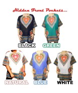 Womens Daisy Heart Dashiki Shirt AmericanDashiki 100% Cotton - $16.44 CAD