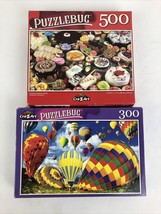 Lot Of 2 Cra Zart Puzzlebug 300 500 Piece Hot Air Balloons + Creamy Dreamy Cakes - £15.97 GBP