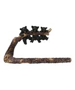 Rustic Western Black Bear Cubs Hanging On Tree Branch Hand Towel Holder Bar - €40,96 EUR