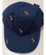 POLO RALPH LAUREN MEN&#39;S NAVY BLUE ALL OVER LOGOS CAP HAT OSFA MSRP $49 B... - €25,88 EUR