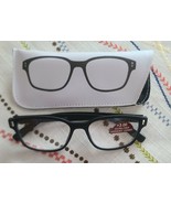 Ultra-Thin Aspheric Lenses ~ Black Plastic ~ +3.00 ~ Reading Glasses w/C... - $42.08 CAD