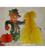 Vintage 1980s Beistle Scarecrow Halloween Die Cut Cardboard Fold Out Dec... - £28.06 GBP