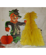 Vintage 1980s Beistle Scarecrow Halloween Die Cut Cardboard Fold Out Dec... - $35.52