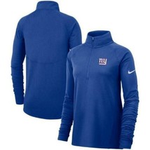 Nike Women&#39;s New York Giants Dri-Fit Core Element 1/4 Zip Top Royal Blue... - £44.08 GBP