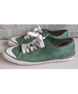 Frye Women&#39;s Green Low Top Distressed Leather Sneakers Size 8 RR - $722.92 MXN