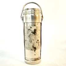 Vintage Metal Match Canister - Twist / flip top for camping - Hong Kong - $19.79