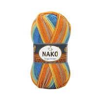 Soft Premium Acrylic Yarn. Multicolor Yarn. Pack of 5 skeins by Nako Vega Stripe - £22.13 GBP