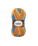 Soft Premium Acrylic Yarn. Multicolor Yarn. Pack of 5 skeins by Nako Vega Stripe - $27.99