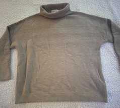 Chelsea &amp; Theodore Cowl Neck Sweater Women Large Gray Lightweight Waffle - €13,83 EUR